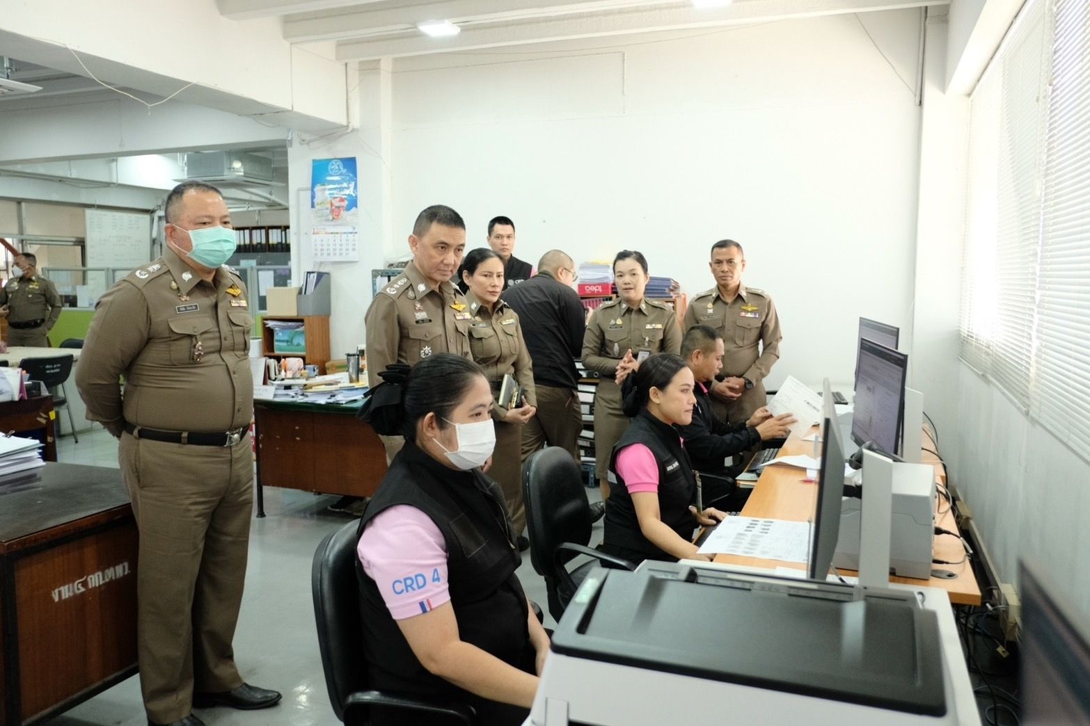 ผู้บังคับบัญชาตรวจเยี่ยมการปฏิบัติงาน